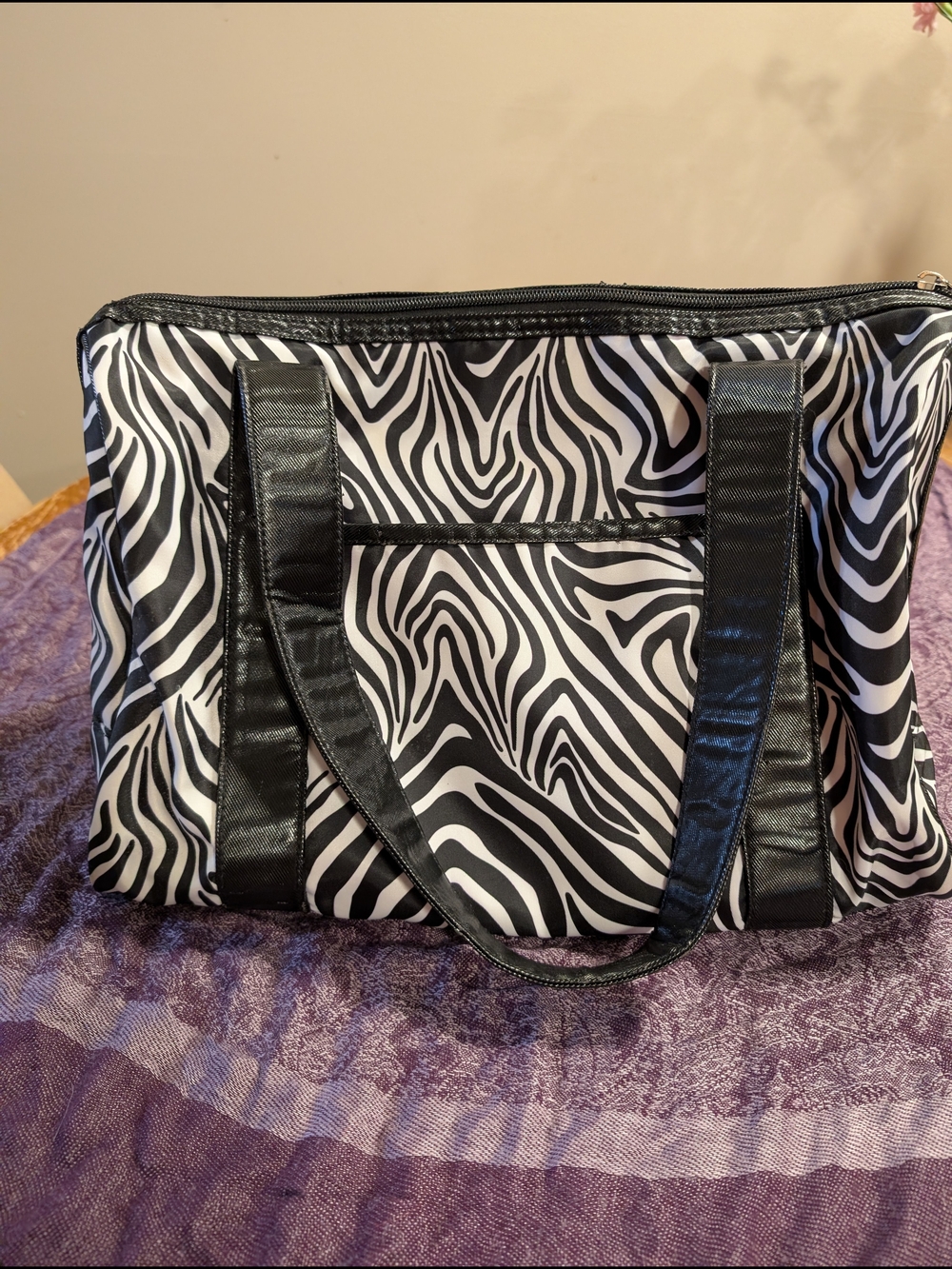 Zebra Print Black & White Tote Bag